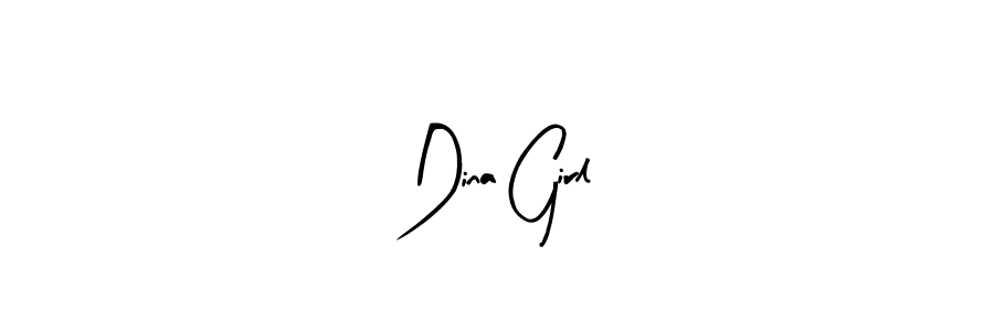 Similarly Arty Signature is the best handwritten signature design. Signature creator online .You can use it as an online autograph creator for name Dina Girl. Dina Girl signature style 8 images and pictures png