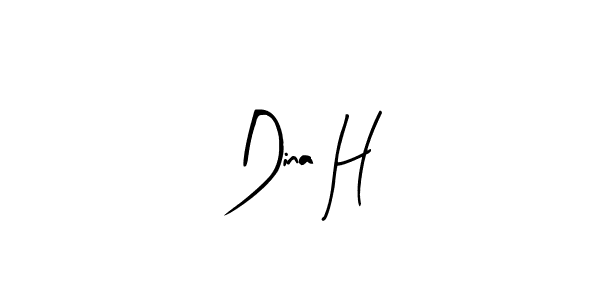 if you are searching for the best signature style for your name Dina H. so please give up your signature search. here we have designed multiple signature styles  using Arty Signature. Dina H signature style 8 images and pictures png