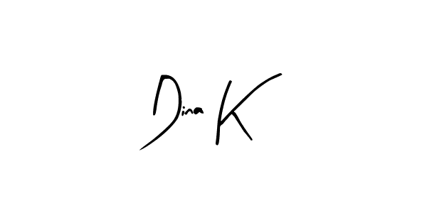 Make a beautiful signature design for name Dina K. With this signature (Arty Signature) style, you can create a handwritten signature for free. Dina K signature style 8 images and pictures png