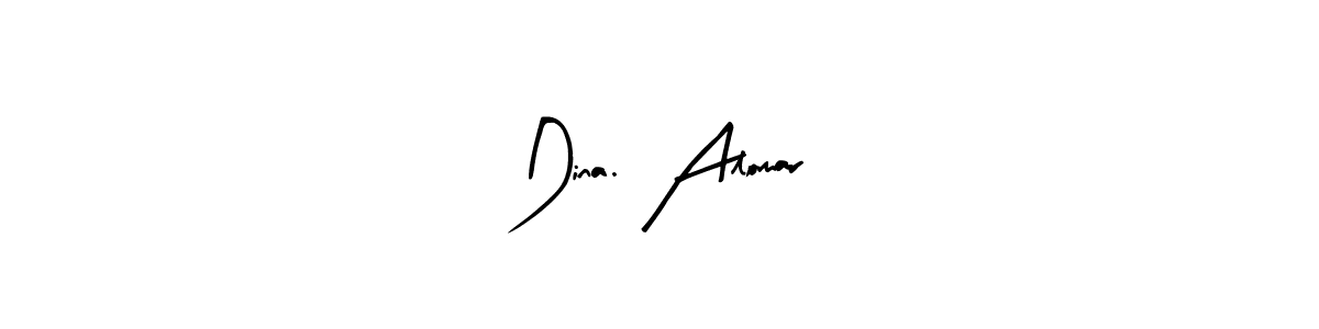Also You can easily find your signature by using the search form. We will create Dina. Alomar name handwritten signature images for you free of cost using Arty Signature sign style. Dina. Alomar signature style 8 images and pictures png