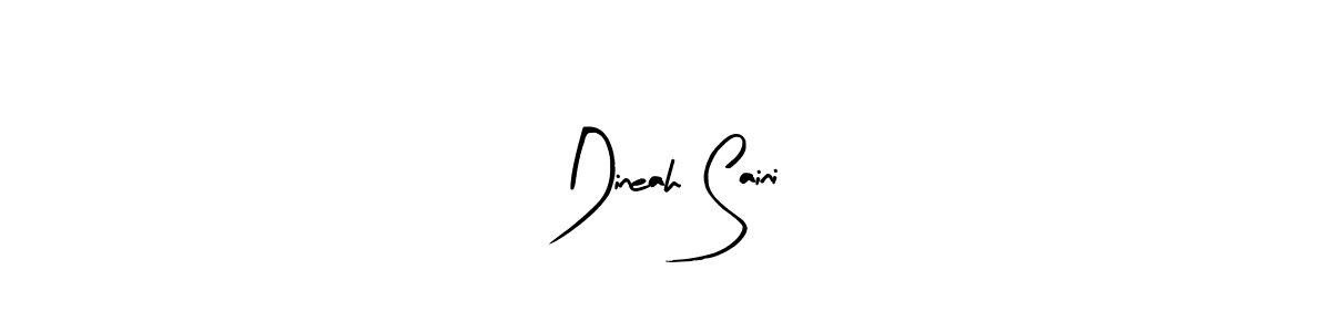 Similarly Arty Signature is the best handwritten signature design. Signature creator online .You can use it as an online autograph creator for name Dineah Saini. Dineah Saini signature style 8 images and pictures png
