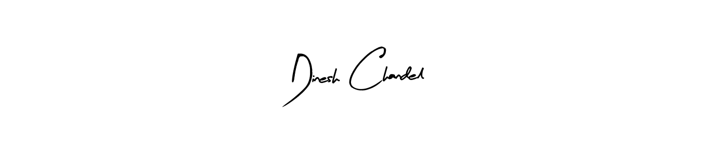 How to make Dinesh Chandel name signature. Use Arty Signature style for creating short signs online. This is the latest handwritten sign. Dinesh Chandel signature style 8 images and pictures png