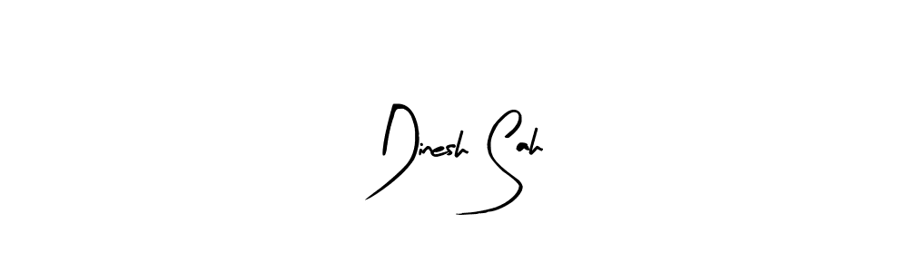How to make Dinesh Sah name signature. Use Arty Signature style for creating short signs online. This is the latest handwritten sign. Dinesh Sah signature style 8 images and pictures png