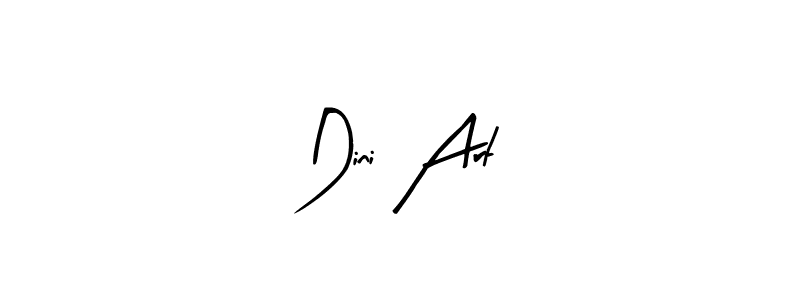 Arty Signature is a professional signature style that is perfect for those who want to add a touch of class to their signature. It is also a great choice for those who want to make their signature more unique. Get Dini Art name to fancy signature for free. Dini Art signature style 8 images and pictures png