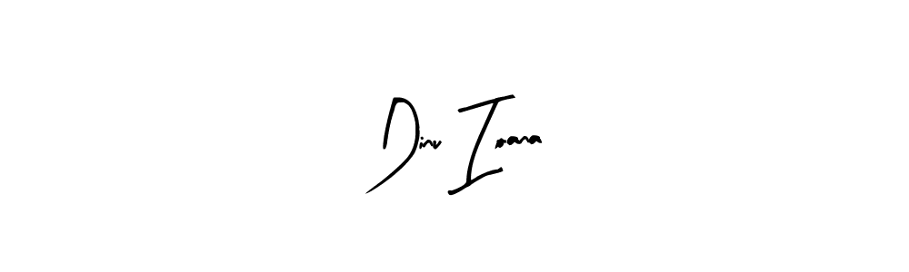 How to make Dinu Ioana name signature. Use Arty Signature style for creating short signs online. This is the latest handwritten sign. Dinu Ioana signature style 8 images and pictures png