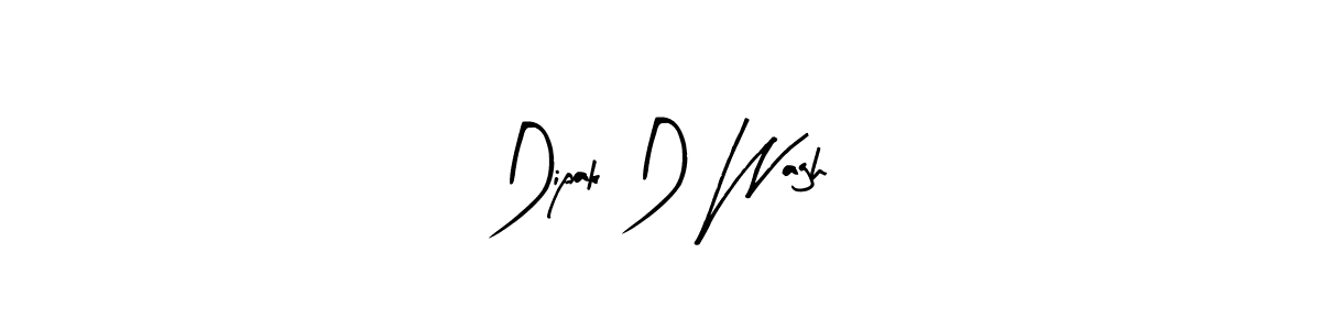 Similarly Arty Signature is the best handwritten signature design. Signature creator online .You can use it as an online autograph creator for name Dipak D Wagh. Dipak D Wagh signature style 8 images and pictures png