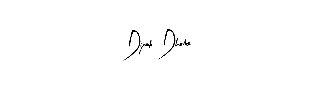 Similarly Arty Signature is the best handwritten signature design. Signature creator online .You can use it as an online autograph creator for name Dipak Dhole. Dipak Dhole signature style 8 images and pictures png