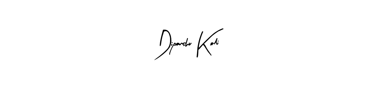 How to make Dipanshu Koli signature? Arty Signature is a professional autograph style. Create handwritten signature for Dipanshu Koli name. Dipanshu Koli signature style 8 images and pictures png