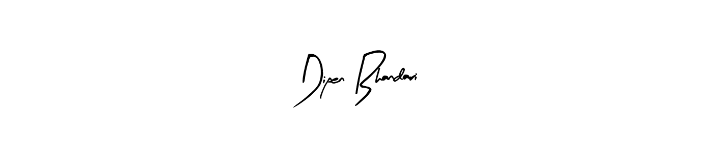 if you are searching for the best signature style for your name Dipen Bhandari. so please give up your signature search. here we have designed multiple signature styles  using Arty Signature. Dipen Bhandari signature style 8 images and pictures png