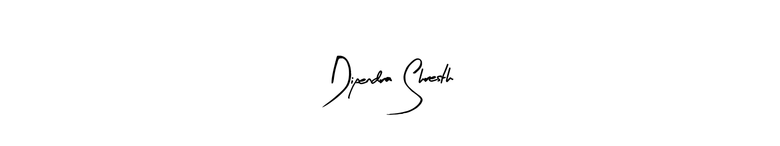 How to make Dipendra Shresth name signature. Use Arty Signature style for creating short signs online. This is the latest handwritten sign. Dipendra Shresth signature style 8 images and pictures png