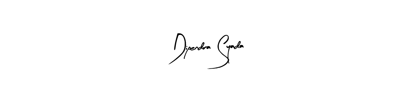 The best way (Arty Signature) to make a short signature is to pick only two or three words in your name. The name Dipendra Syada include a total of six letters. For converting this name. Dipendra Syada signature style 8 images and pictures png