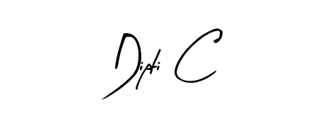Create your official email sign-off with Dipti C name in Arty Signature style. Crisp, clean, and perfectly legible across all screens. Dipti C signature style 8 images and pictures png