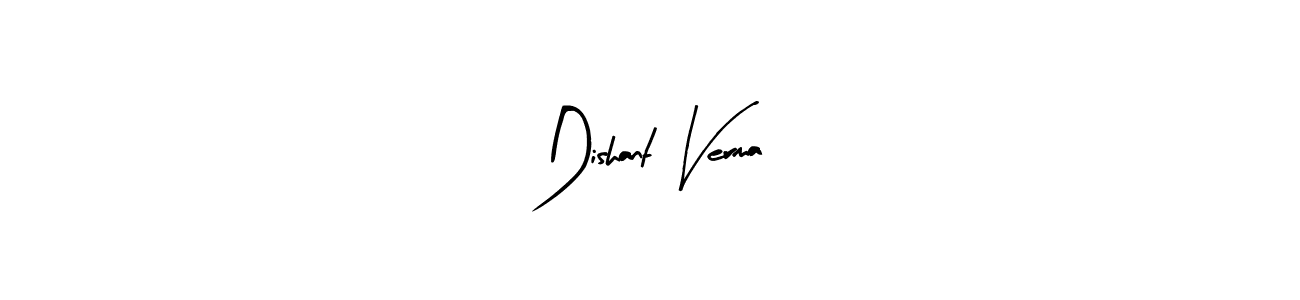 Similarly Arty Signature is the best handwritten signature design. Signature creator online .You can use it as an online autograph creator for name Dishant Verma. Dishant Verma signature style 8 images and pictures png