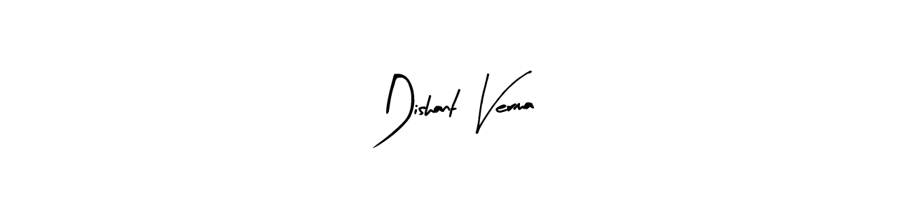 Make a beautiful signature design for name Dishant Verma. With this signature (Arty Signature) style, you can create a handwritten signature for free. Dishant Verma signature style 8 images and pictures png