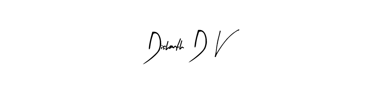 Dishanth D V stylish signature style. Best Handwritten Sign (Arty Signature) for my name. Handwritten Signature Collection Ideas for my name Dishanth D V. Dishanth D V signature style 8 images and pictures png