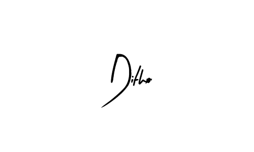 Design your own signature with our free online signature maker. With this signature software, you can create a handwritten (Arty Signature) signature for name Ditho. Ditho signature style 8 images and pictures png