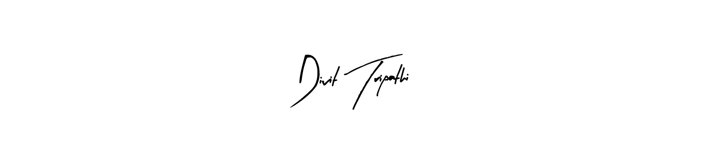 Similarly Arty Signature is the best handwritten signature design. Signature creator online .You can use it as an online autograph creator for name Divit Tripathi. Divit Tripathi signature style 8 images and pictures png