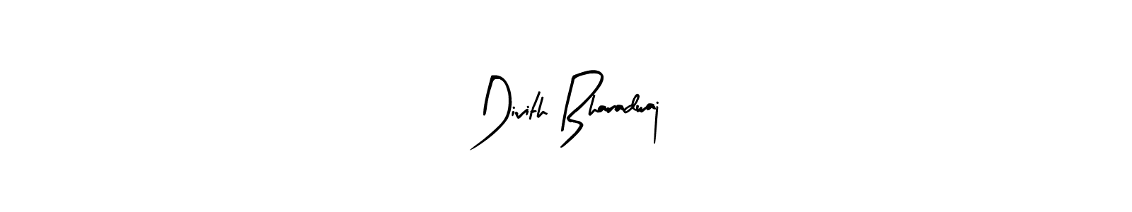 if you are searching for the best signature style for your name Divith Bharadwaj. so please give up your signature search. here we have designed multiple signature styles  using Arty Signature. Divith Bharadwaj signature style 8 images and pictures png