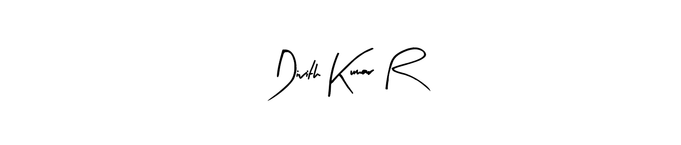 Use a signature maker to create a handwritten signature online. With this signature software, you can design (Arty Signature) your own signature for name Divith Kumar R. Divith Kumar R signature style 8 images and pictures png