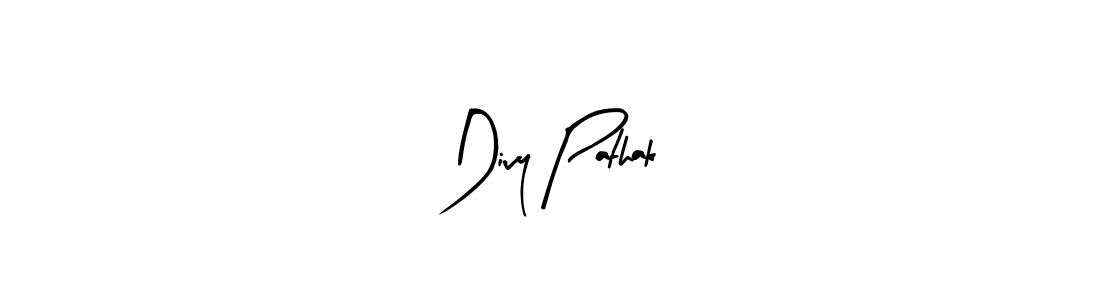 How to make Divy Pathak name signature. Use Arty Signature style for creating short signs online. This is the latest handwritten sign. Divy Pathak signature style 8 images and pictures png