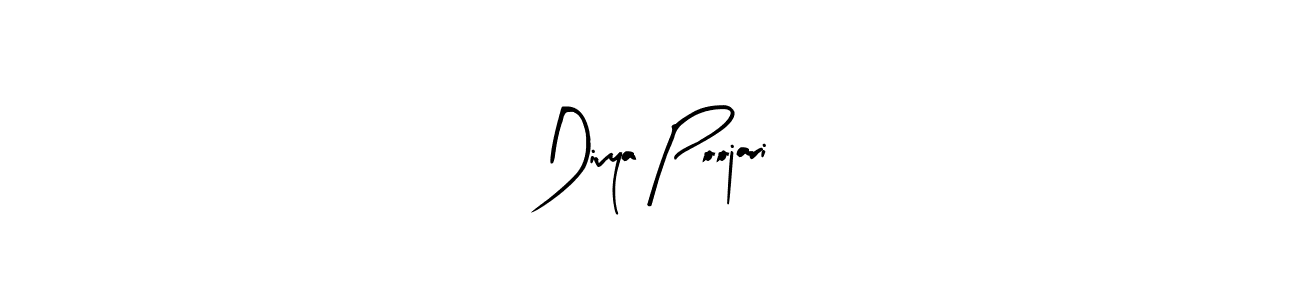 You can use this online signature creator to create a handwritten signature for the name Divya Poojari. This is the best online autograph maker. Divya Poojari signature style 8 images and pictures png