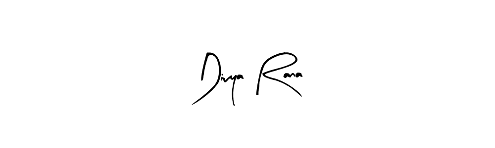How to make Divya Rana name signature. Use Arty Signature style for creating short signs online. This is the latest handwritten sign. Divya Rana signature style 8 images and pictures png