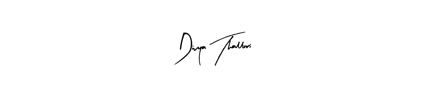 Make a short Divya Thalluri signature style. Manage your documents anywhere anytime using Arty Signature. Create and add eSignatures, submit forms, share and send files easily. Divya Thalluri signature style 8 images and pictures png