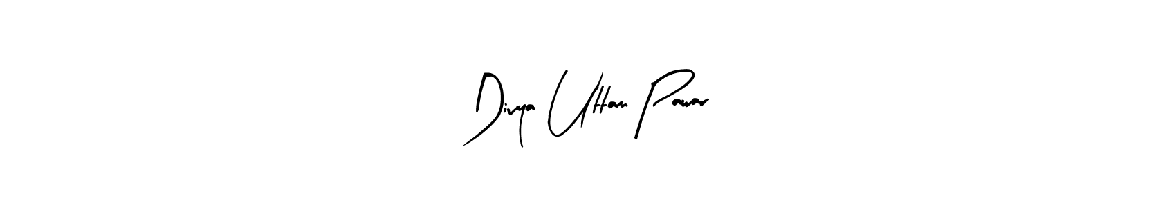 Create a beautiful signature design for name Divya Uttam Pawar. With this signature (Arty Signature) fonts, you can make a handwritten signature for free. Divya Uttam Pawar signature style 8 images and pictures png