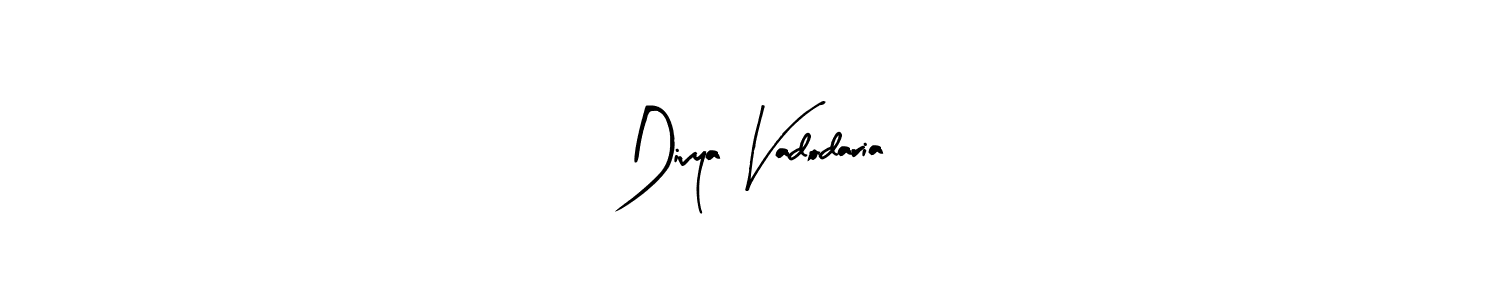 if you are searching for the best signature style for your name Divya Vadodaria. so please give up your signature search. here we have designed multiple signature styles  using Arty Signature. Divya Vadodaria signature style 8 images and pictures png