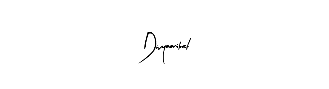 The best way (Arty Signature) to make a short signature is to pick only two or three words in your name. The name Divyaaniket include a total of six letters. For converting this name. Divyaaniket signature style 8 images and pictures png