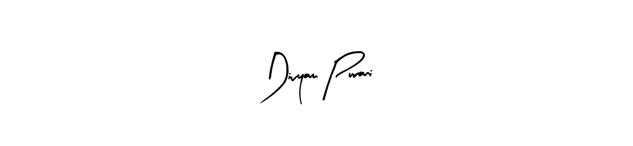 Divyam Purani stylish signature style. Best Handwritten Sign (Arty Signature) for my name. Handwritten Signature Collection Ideas for my name Divyam Purani. Divyam Purani signature style 8 images and pictures png