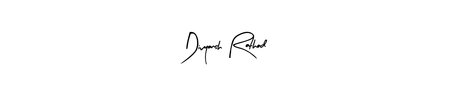 Design your own signature with our free online signature maker. With this signature software, you can create a handwritten (Arty Signature) signature for name Divyansh Rathod. Divyansh Rathod signature style 8 images and pictures png