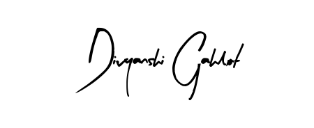 Create your official email sign-off with Divyanshi Gahlot name in Arty Signature style. Crisp, clean, and perfectly legible across all screens. Divyanshi Gahlot signature style 8 images and pictures png