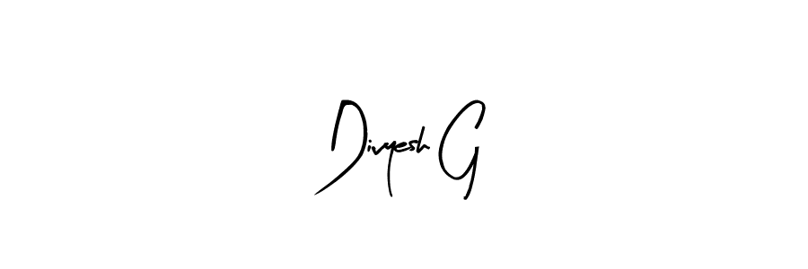 Design your own signature with our free online signature maker. With this signature software, you can create a handwritten (Arty Signature) signature for name Divyesh G. Divyesh G signature style 8 images and pictures png