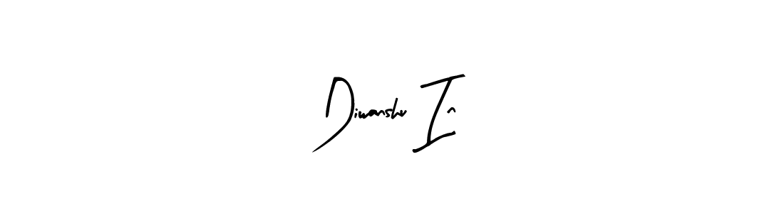 Create a beautiful signature design for name Diwanshu In. With this signature (Arty Signature) fonts, you can make a handwritten signature for free. Diwanshu In signature style 8 images and pictures png