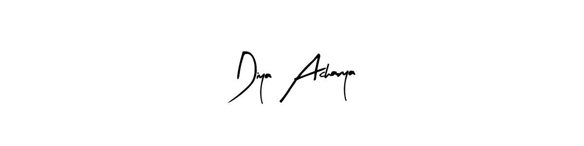 How to Draw Diya Acharya signature style? Arty Signature is a latest design signature styles for name Diya Acharya. Diya Acharya signature style 8 images and pictures png