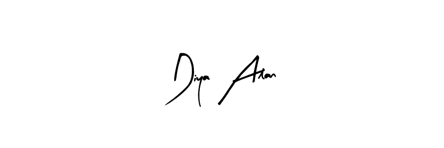 How to Draw Diya Alan signature style? Arty Signature is a latest design signature styles for name Diya Alan. Diya Alan signature style 8 images and pictures png