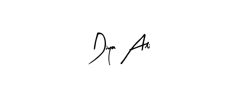 if you are searching for the best signature style for your name Diya Ali. so please give up your signature search. here we have designed multiple signature styles  using Arty Signature. Diya Ali signature style 8 images and pictures png