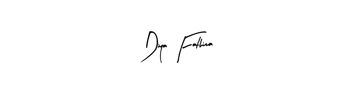 Use a signature maker to create a handwritten signature online. With this signature software, you can design (Arty Signature) your own signature for name Diya Fathima. Diya Fathima signature style 8 images and pictures png