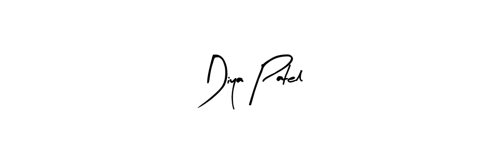 You should practise on your own different ways (Arty Signature) to write your name (Diya Patel) in signature. don't let someone else do it for you. Diya Patel signature style 8 images and pictures png