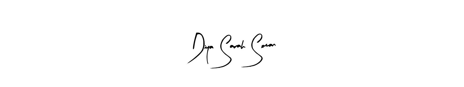 Make a beautiful signature design for name Diya Sarah Soman. Use this online signature maker to create a handwritten signature for free. Diya Sarah Soman signature style 8 images and pictures png
