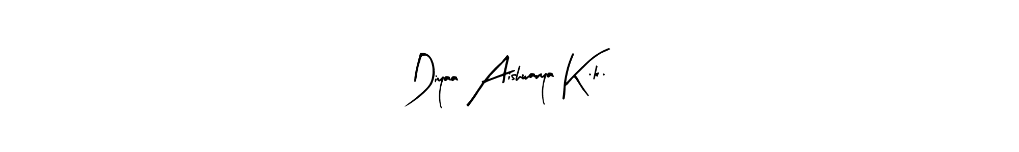 Also You can easily find your signature by using the search form. We will create Diyaa Aishwarya K.k. name handwritten signature images for you free of cost using Arty Signature sign style. Diyaa Aishwarya K.k. signature style 8 images and pictures png