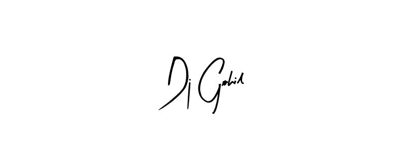 Dj Gohil stylish signature style. Best Handwritten Sign (Arty Signature) for my name. Handwritten Signature Collection Ideas for my name Dj Gohil. Dj Gohil signature style 8 images and pictures png