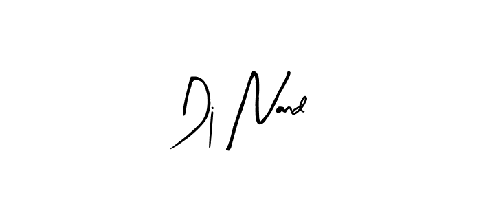 How to make Dj Nand name signature. Use Arty Signature style for creating short signs online. This is the latest handwritten sign. Dj Nand signature style 8 images and pictures png