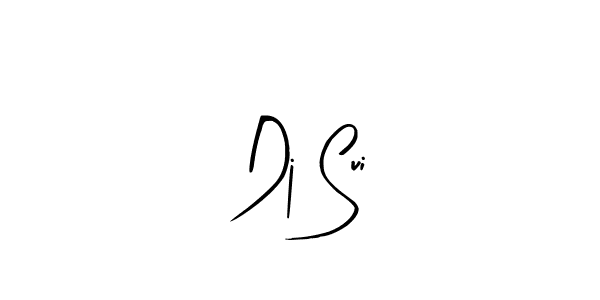 Use a signature maker to create a handwritten signature online. With this signature software, you can design (Arty Signature) your own signature for name Dj Sui. Dj Sui signature style 8 images and pictures png