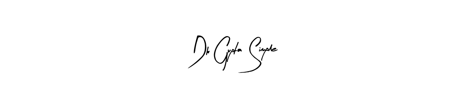 Create a beautiful signature design for name Dk Gupta Simple. With this signature (Arty Signature) fonts, you can make a handwritten signature for free. Dk Gupta Simple signature style 8 images and pictures png