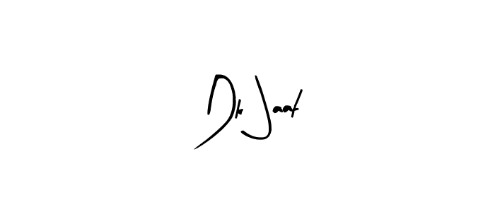 Make a beautiful signature design for name Dk Jaat. With this signature (Arty Signature) style, you can create a handwritten signature for free. Dk Jaat signature style 8 images and pictures png