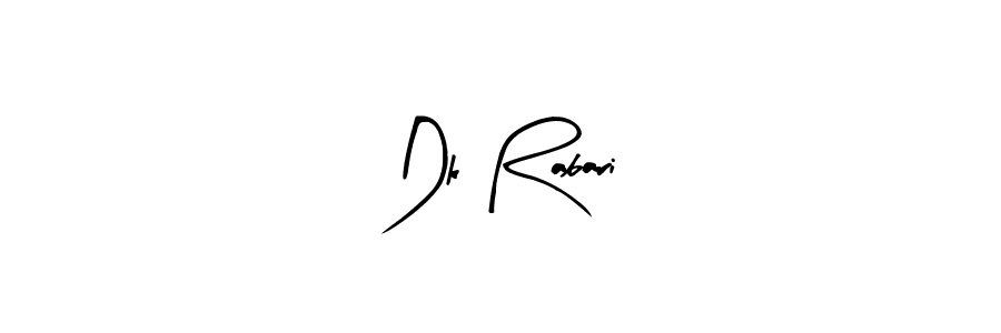 Arty Signature is a professional signature style that is perfect for those who want to add a touch of class to their signature. It is also a great choice for those who want to make their signature more unique. Get Dk Rabari name to fancy signature for free. Dk Rabari signature style 8 images and pictures png