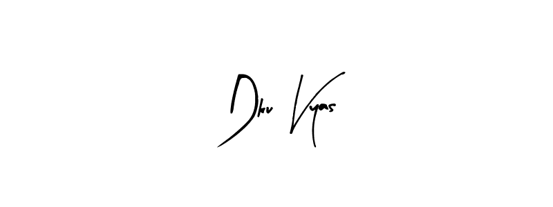 Make a beautiful signature design for name Dku Vyas. With this signature (Arty Signature) style, you can create a handwritten signature for free. Dku Vyas signature style 8 images and pictures png