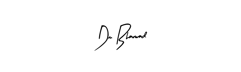 How to make Dm Bharwad name signature. Use Arty Signature style for creating short signs online. This is the latest handwritten sign. Dm Bharwad signature style 8 images and pictures png